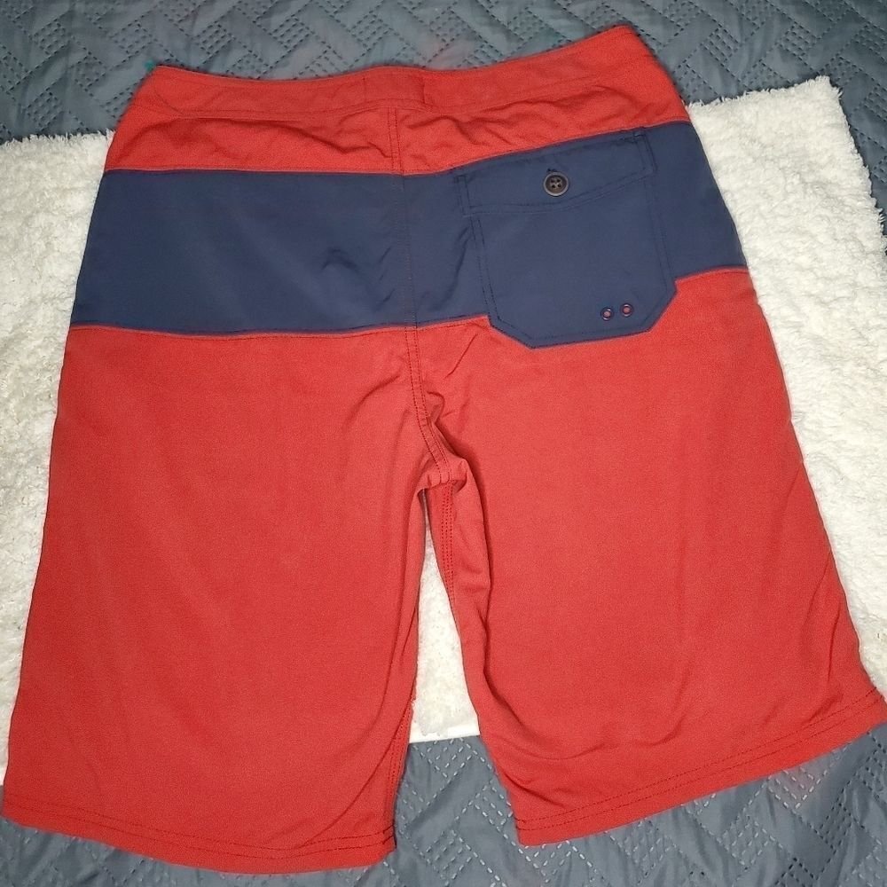 NÜCO RED AND BLUE COLORBLOCK SWIM TRUNK - Picture 6 of 10